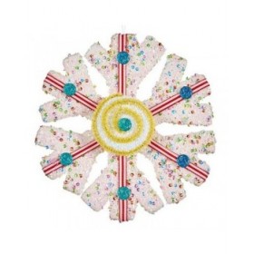 Decorazione Natalizia Krist+ 64815312 Bianco Rosso Fiocchi di neve 17 x 6 x 17 cm (8 Unità)
