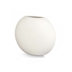 Vaso Rotondo Bianco Ceramica 40 x 34,5 x 16 cm (2 Unità)