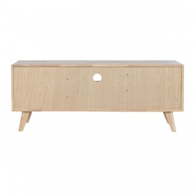 Mobile TV DKD Home Decor Naturale Metallo Legno d'albero della gomma 120 x 30 x 48 cm