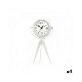 Orologio da Tavolo Tripode Bianco Metallo 14 x 30 x 11 cm (4 Unità)
