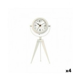 Orologio da Tavolo Tripode Bianco Metallo 12 x 30 x 12 cm (4 Unità)