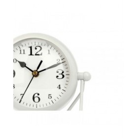Orologio da Tavolo Bianco Metallo 18 x 21 x 12 cm (4 Unità)