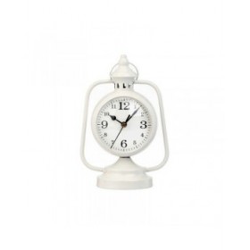 Orologio da Tavolo Lampada Bianco Metallo 17 x 25 x 11,3 cm (4 Unità)