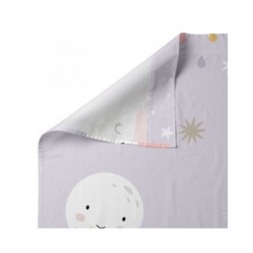 Set di Lenzuola HappyFriday Moshi Moshi Moons Multicolore Singolo 2 Pezzi