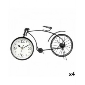 Orologio da Tavolo Bicicletta Nero Metallo 38 x 20 x 4 cm (4 Unità)