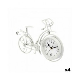 Orologio da Tavolo Bicicletta Bianco Metallo 33 x 22,5 x 4,2 cm (4 Unità)