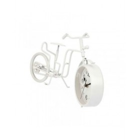 Orologio da Tavolo Bicicletta Bianco Metallo 33 x 21 x 4 cm (4 Unità)