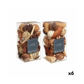 Potpourri decorativo Bianco Marrone Rosso 14 x 30,5 x 14 cm (6 Unità)