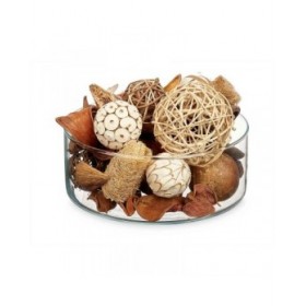 Potpourri decorativo Bianco Marrone Rosso 14 x 30,5 x 14 cm (6 Unità)