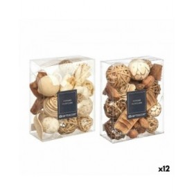 Potpourri decorativo Bianco Marrone 16 x 21 x 7 cm (12 Unità)