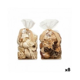 Potpourri decorativo Bianco Marrone 19 x 40 x 14 cm (8 Unità)