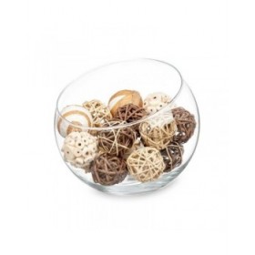 Set di palline decorative Bianco Marrone (12 Unità)