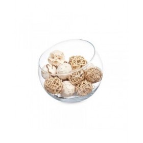 Set di palline decorative Bianco Marrone (12 Unità)