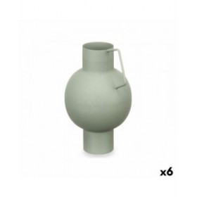 Vaso Sfera Verde Acciaio 15 x 23 x 13 cm (6 Unità)