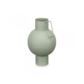 Vaso Sfera Verde Acciaio 15 x 23 x 13 cm (6 Unità)