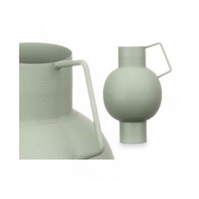 Vaso Sfera Verde Acciaio 15 x 23 x 13 cm (6 Unità)