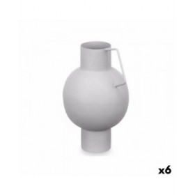 Vaso Sfera Grigio Acciaio 15 x 23 x 13 cm (6 Unità)