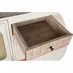 Credenza DKD Home Decor Bianco Arancio Metallo 177 x 41 x 106 cm