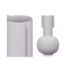 Vaso Grigio Acciaio 14 x 28 x 14 cm (6 Unità)