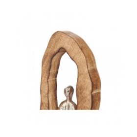 Statua Decorativa Seduto Argentato Metallo 10 x 41,5 x 7,5 cm (6 Unità)