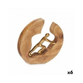 Statua Decorativa Dorato Metallo 22 x 22 x 4 cm (6 Unità)