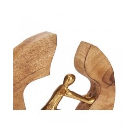 Statua Decorativa Dorato Metallo 22 x 22 x 4 cm (6 Unità)