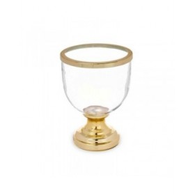 Portacandele Calice Dorato Acciaio 17,3 x 23,5 x 17,3 cm (6 Unità)