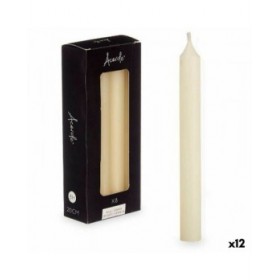 Set di Candele Acorde 126-B-AR Crema 2 x 2 x 20 cm (12 Unità)
