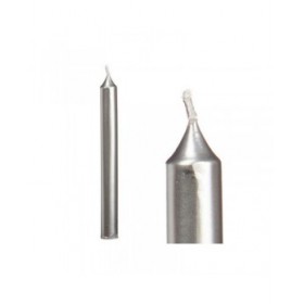 Set di Candele Acorde 126-E-AR Argentato 2 x 2 x 20 cm (12 Unità)