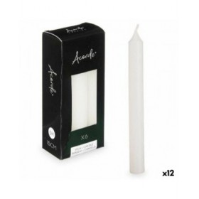Set di Candele Acorde 123-A-AR Bianco 2 x 2 x 15 cm (12 Unità)