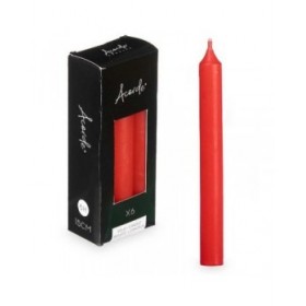 Set di Candele Acorde 123-C-AR Rosso 2 x 2 x 15 cm (12 Unità)