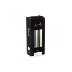 Set di Candele Acorde 123-E-AR Argentato 2 x 2 x 15 cm (12 Unità)