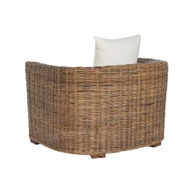 Poltrona Home ESPRIT Naturale Marrone scuro 100 x 85 x 68 cm