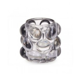 Portacandele Microsfere Grigio Cristallo 8,4 x 9 x 8,4 cm (12 Unità)