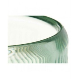 Portacandele Righe Verde Cristallo 9 x 9,5 x 9 cm (12 Unità)