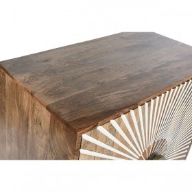 Credenza Home ESPRIT Bianco Dorato Naturale Legno 80 x 45 x 97 cm