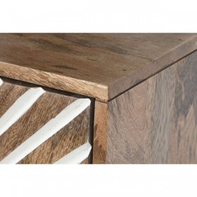 Credenza Home ESPRIT Bianco Dorato Naturale Legno 80 x 45 x 97 cm