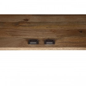 Credenza Home ESPRIT Bianco Dorato Naturale Legno 80 x 45 x 97 cm