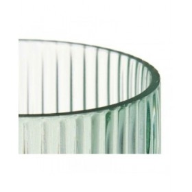 Vaso Righe Verde Cristallo 8 x 23 x 8 cm (8 Unità)