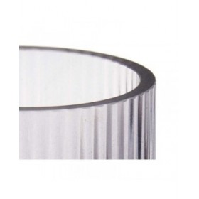 Vaso Righe Grigio Cristallo 9,5 x 16,5 x 9,5 cm (8 Unità)