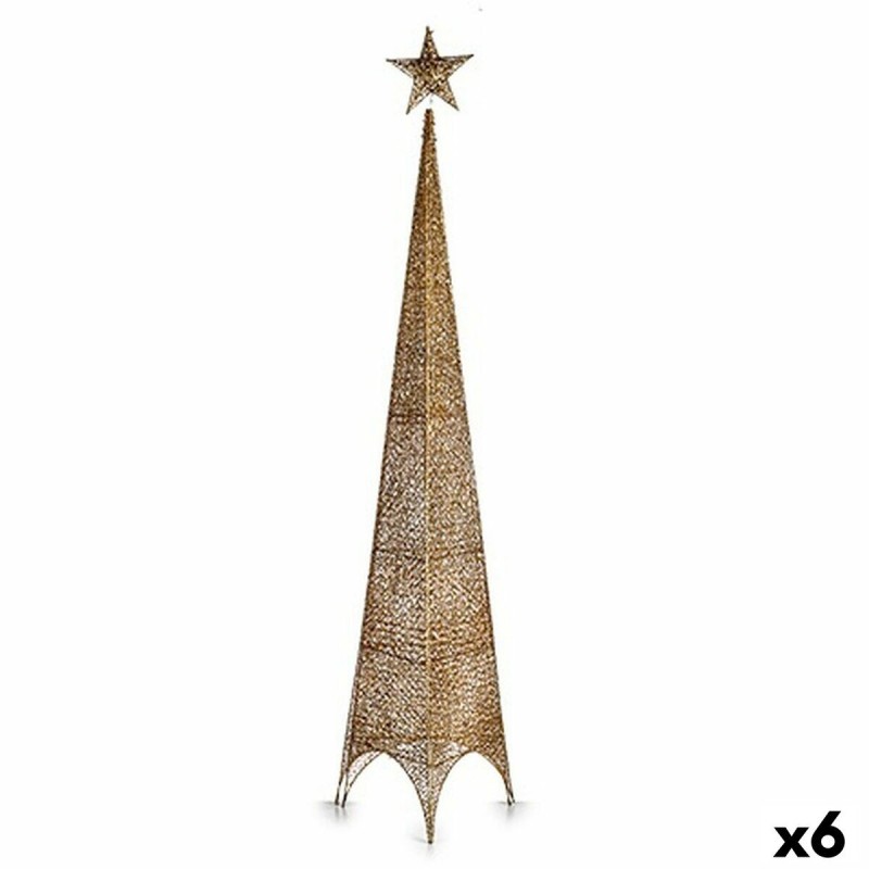 Albero di Natale Krist+ 148 Dorato Metallo Plastica Stella Torre 34 x 154 x 34 cm (6 Unità)