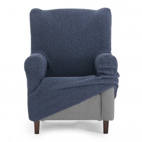 Copridivano poltrona con ali Eysa THOR Azzurro 80 x 110 x 90 cm