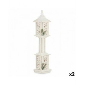 Lampioni Bianco Legno Plastica 19 x 80 x 19 cm (2 Unità)
