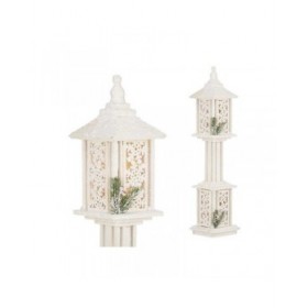 Lampioni Bianco Legno Plastica 19 x 80 x 19 cm (2 Unità)
