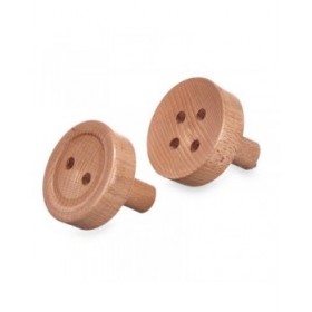 Grucce Marrone Legno Tasti Set 2 Pezzi (6 Unità)