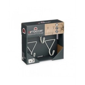 Grucce Bianco Metallo Triangolare Set 3 Pezzi (6 Unità)