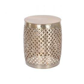 Tavolo aggiuntivo Home ESPRIT Dorato Alluminio 40 x 40 x 48 cm