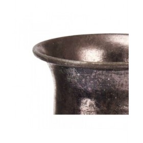 Vaso Argentato Metallo 14 x 46 x 14 cm (4 Unità) Con rilievo
