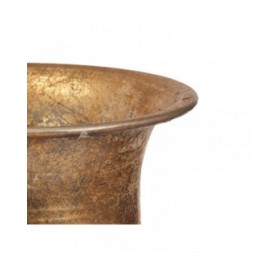 Vaso Dorato Metallo 14 x 46 x 14 cm (4 Unità) Con rilievo