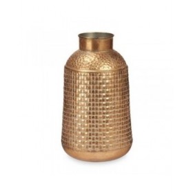Vaso Dorato Metallo 22,5 x 39,5 x 22,5 cm (4 Unità) Con rilievo